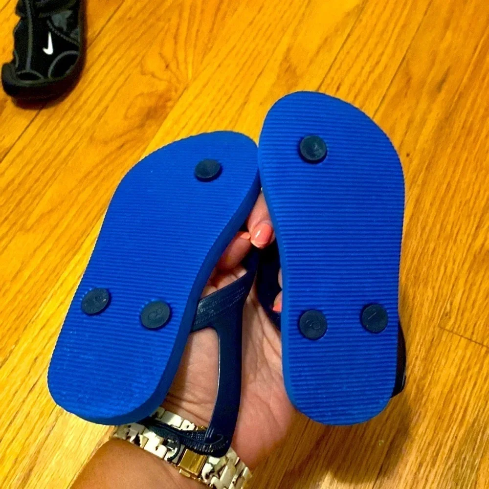 Blue shark sandals toddler size 8